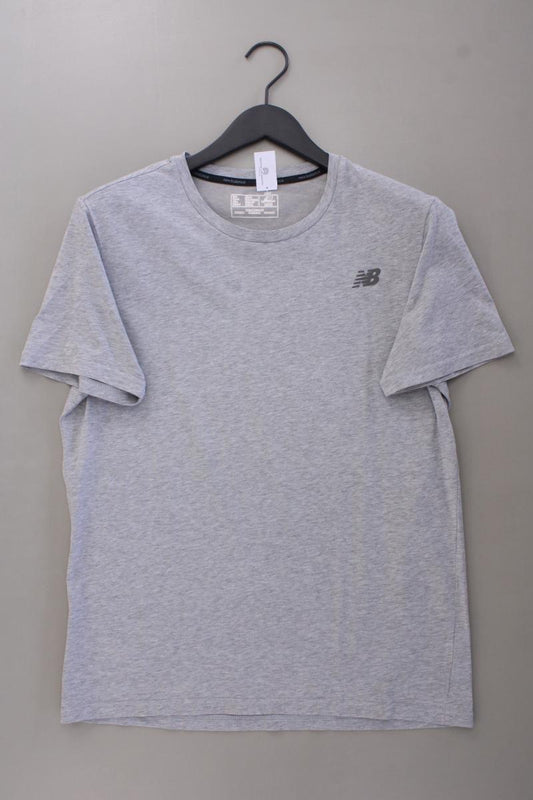 New Balance T-Shirt für Herren Gr. L neuwertig Kurzarm grau aus Baumwolle