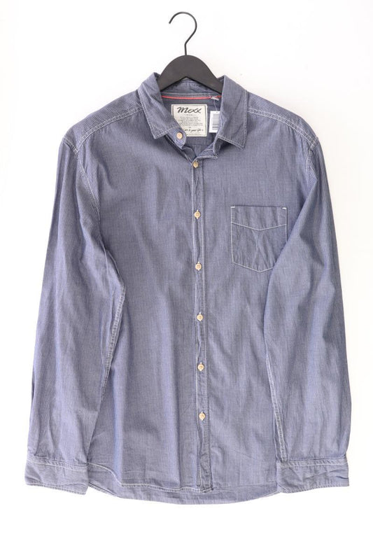 Mexx Langarmhemd für Herren Gr. XXL blau aus Baumwolle