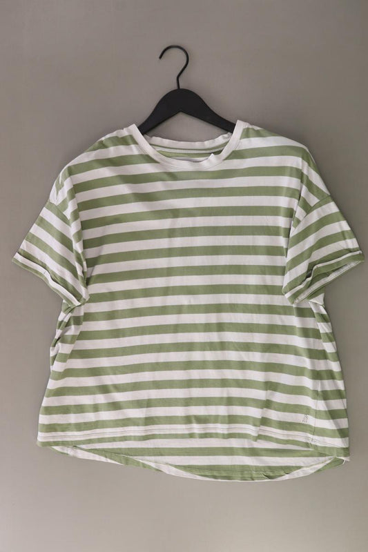 Esprit Ringelshirt Gr. XL gestreift Kurzarm olivgrün aus Baumwolle
