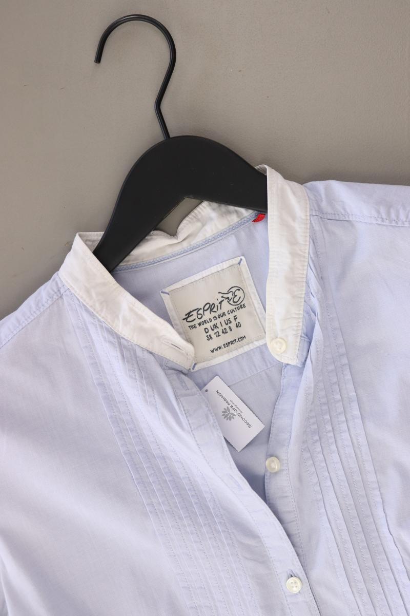 Esprit Langarmbluse Gr. 38 blau aus Baumwolle