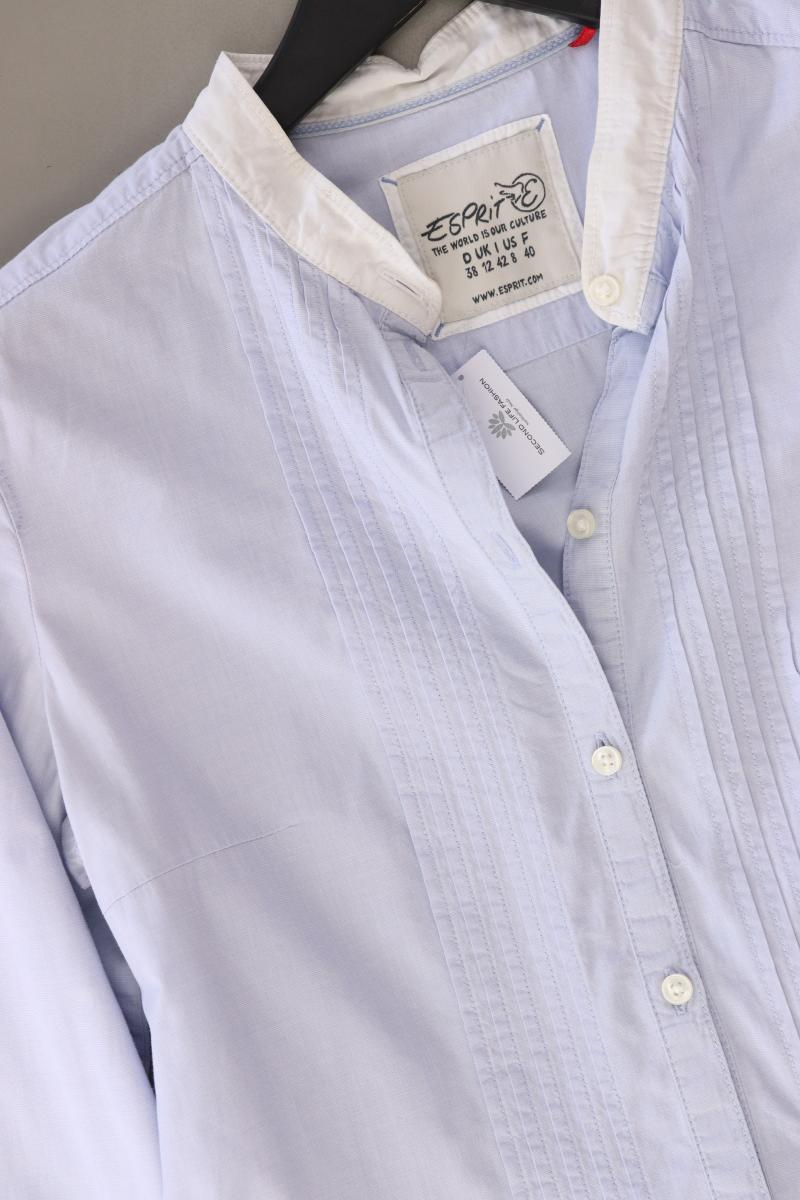 Esprit Langarmbluse Gr. 38 blau aus Baumwolle