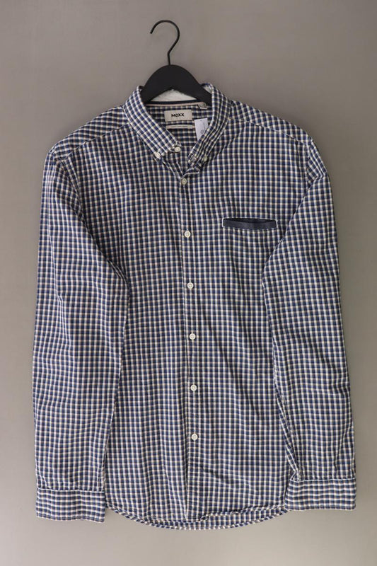 Mexx Karohemd für Herren Gr. XXL kariert Langarm blau aus Baumwolle