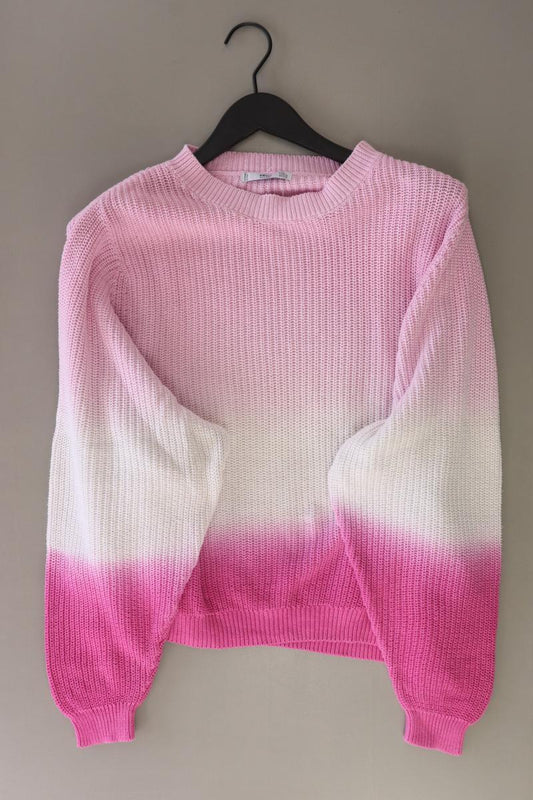 Mango Grobstrickpullover Gr. L rosa aus Baumwolle