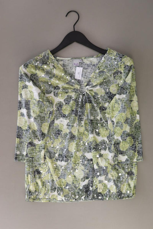 Liberty Regular Bluse Gr. M 3/4 Ärmel mit Glitzer grün aus Polyester