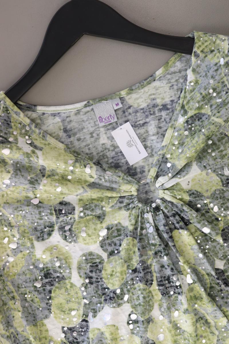 Liberty Regular Bluse Gr. M 3/4 Ärmel mit Glitzer grün aus Polyester