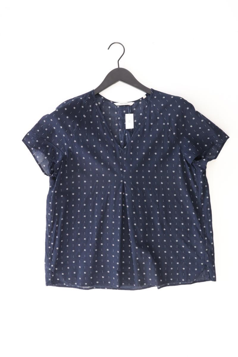 Marc O'Polo Kurzarmbluse Gr. 38 blau aus Baumwolle