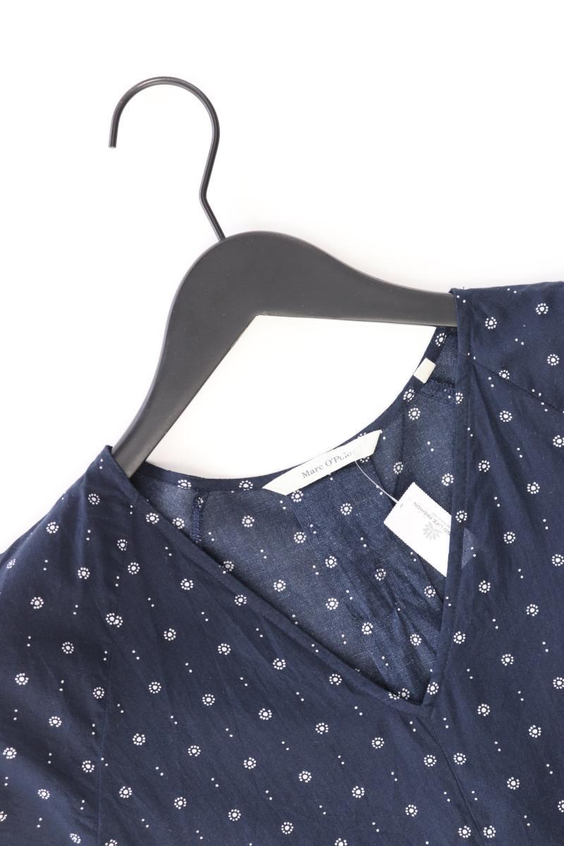 Marc O'Polo Kurzarmbluse Gr. 38 blau aus Baumwolle