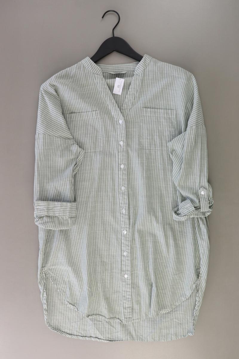 PIGALLE Oversize-Bluse Gr. XS/s gestreift 3/4 Ärmel grün aus Baumwolle