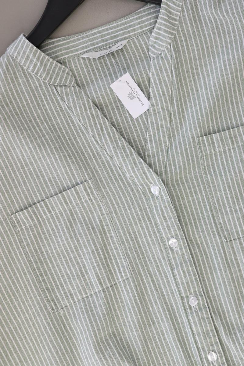 PIGALLE Oversize-Bluse Gr. XS/s gestreift 3/4 Ärmel grün aus Baumwolle