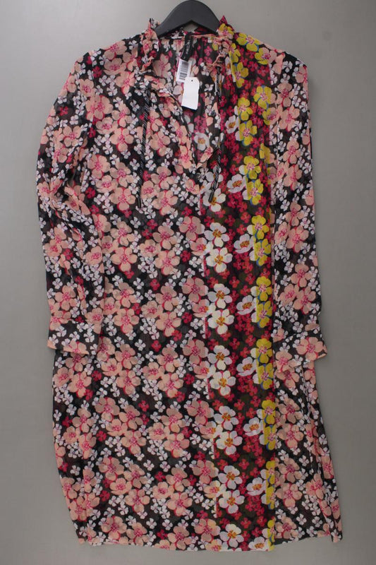 Marc Cain Polokleid Gr. 36 mit Blumenmuster Langarm mehrfarbig aus Polyester