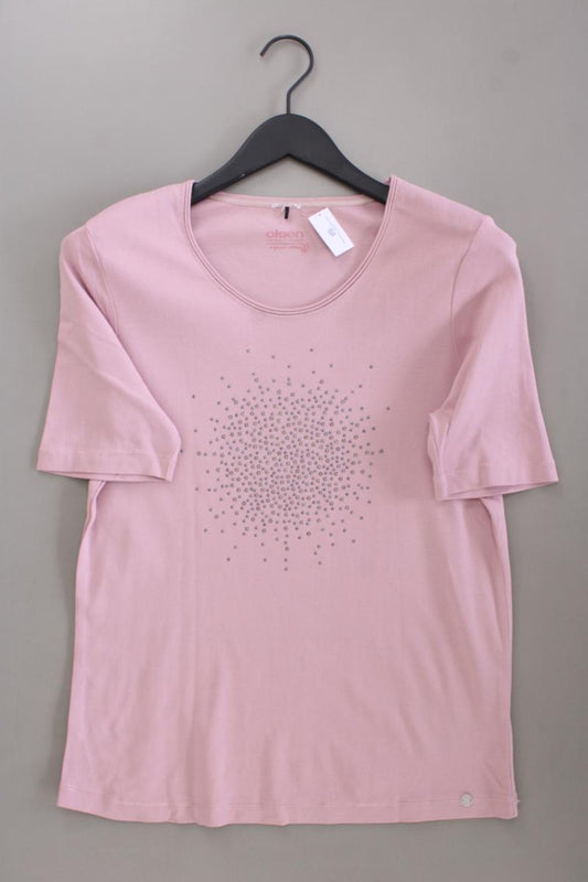 olsen T-Shirt Gr. 42 Kurzarm rosa aus Baumwolle