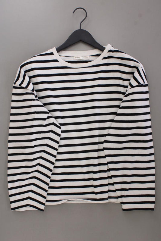 Pull&Bear Langarmpullover Gr. L gestreift creme aus Baumwolle