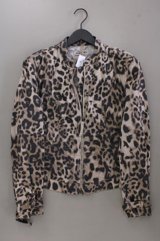 Marc Cain Übergangsjacke Gr. 42 mit Tierdruck braun aus Baumwolle