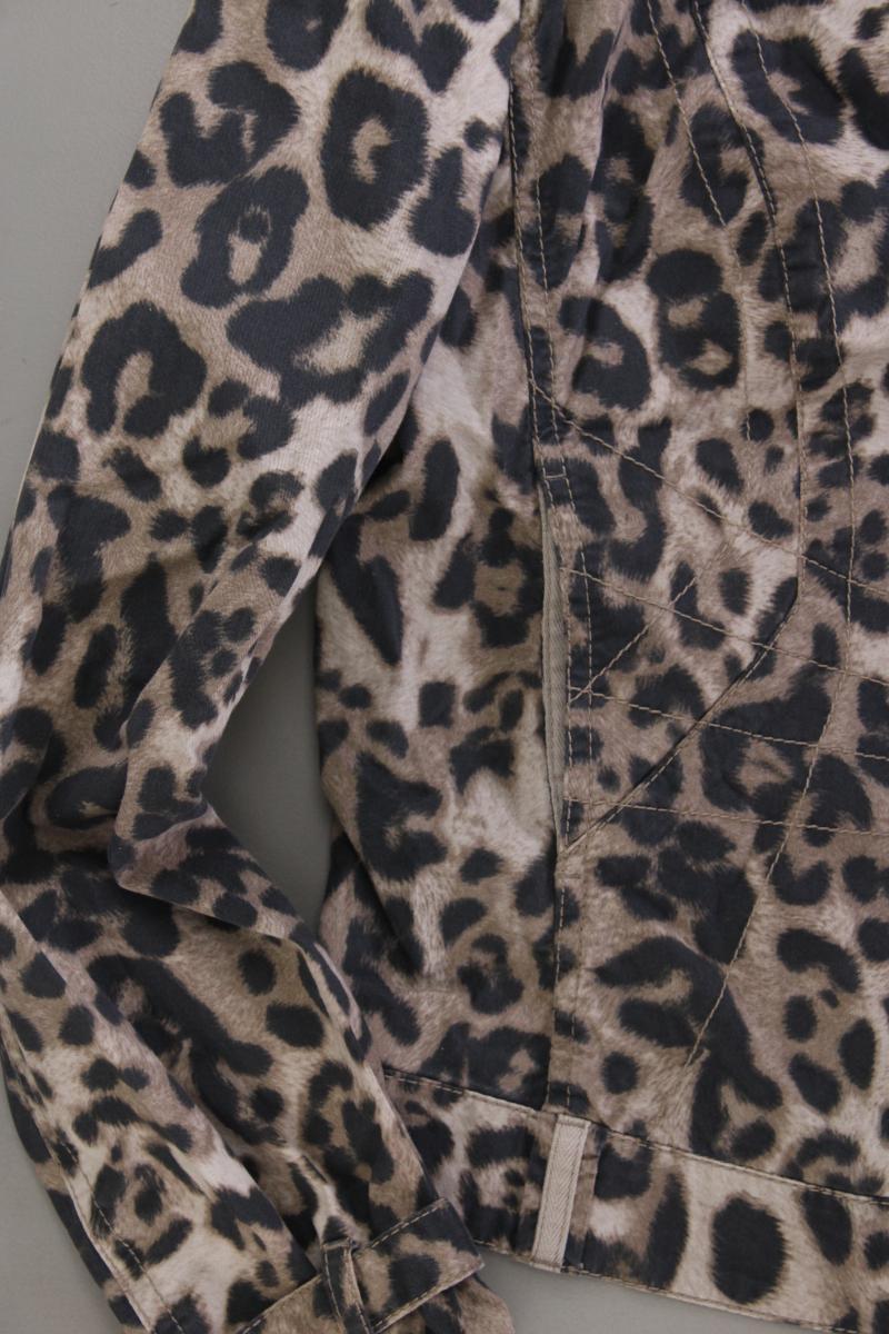 Marc Cain Übergangsjacke Gr. 42 mit Tierdruck braun aus Baumwolle