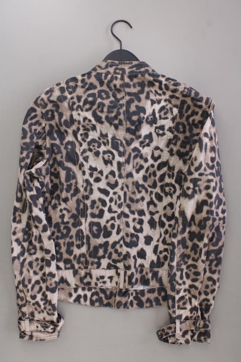 Marc Cain Übergangsjacke Gr. 42 mit Tierdruck braun aus Baumwolle