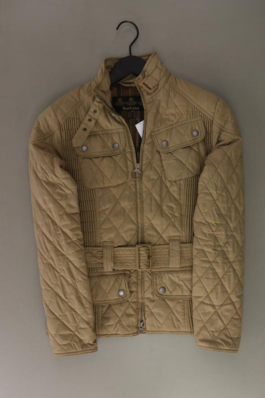 Barbour Steppjacke Gr. 34 mit Gürtel braun aus Polyester