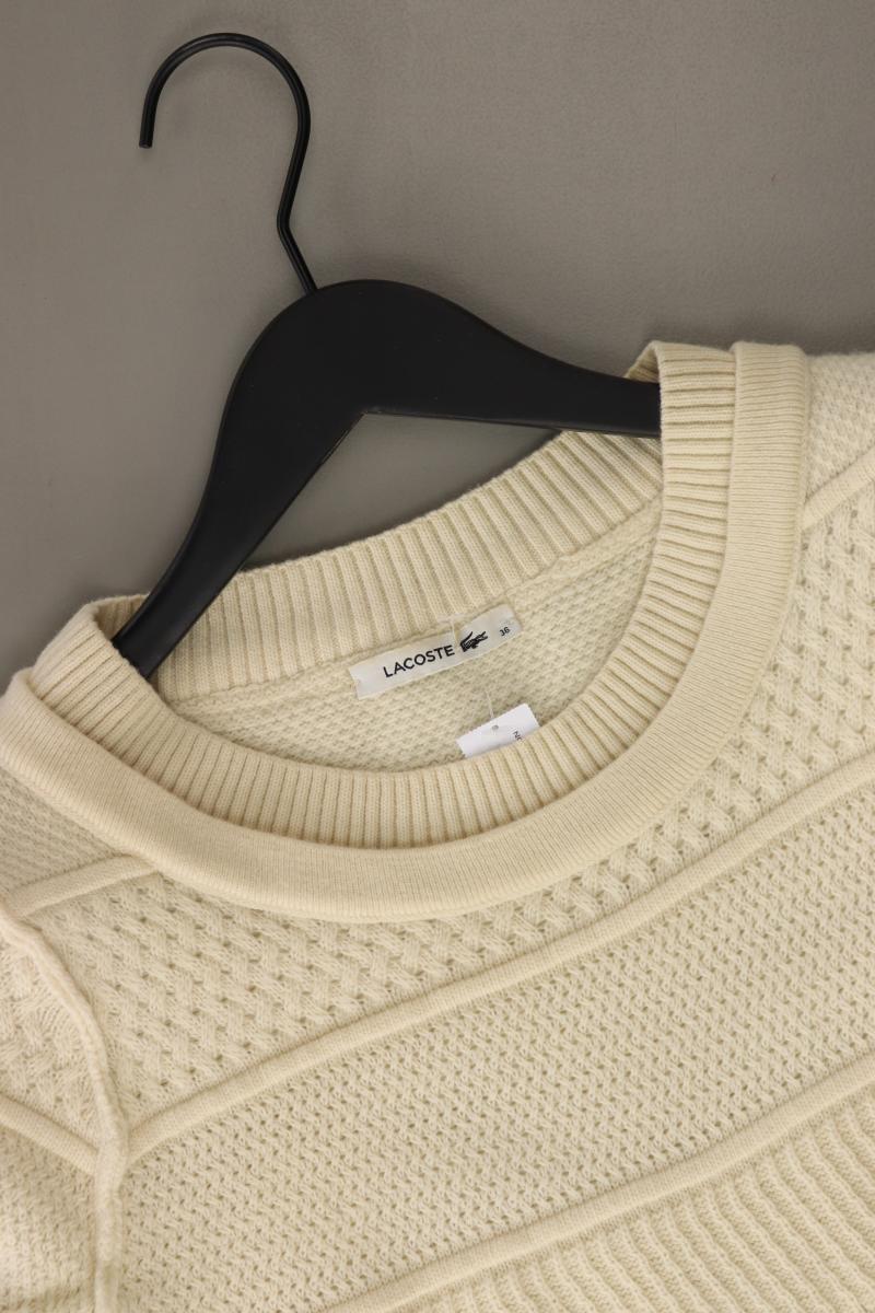 Lacoste Wollkleid Gr. 36 Langarm creme