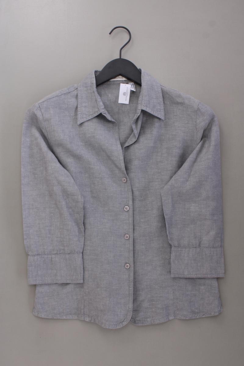 Marco Pecci Leinenbluse Gr. 36 3/4 Ärmel grau