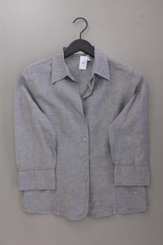 Marco Pecci Leinenbluse Gr. 36 3/4 Ärmel grau