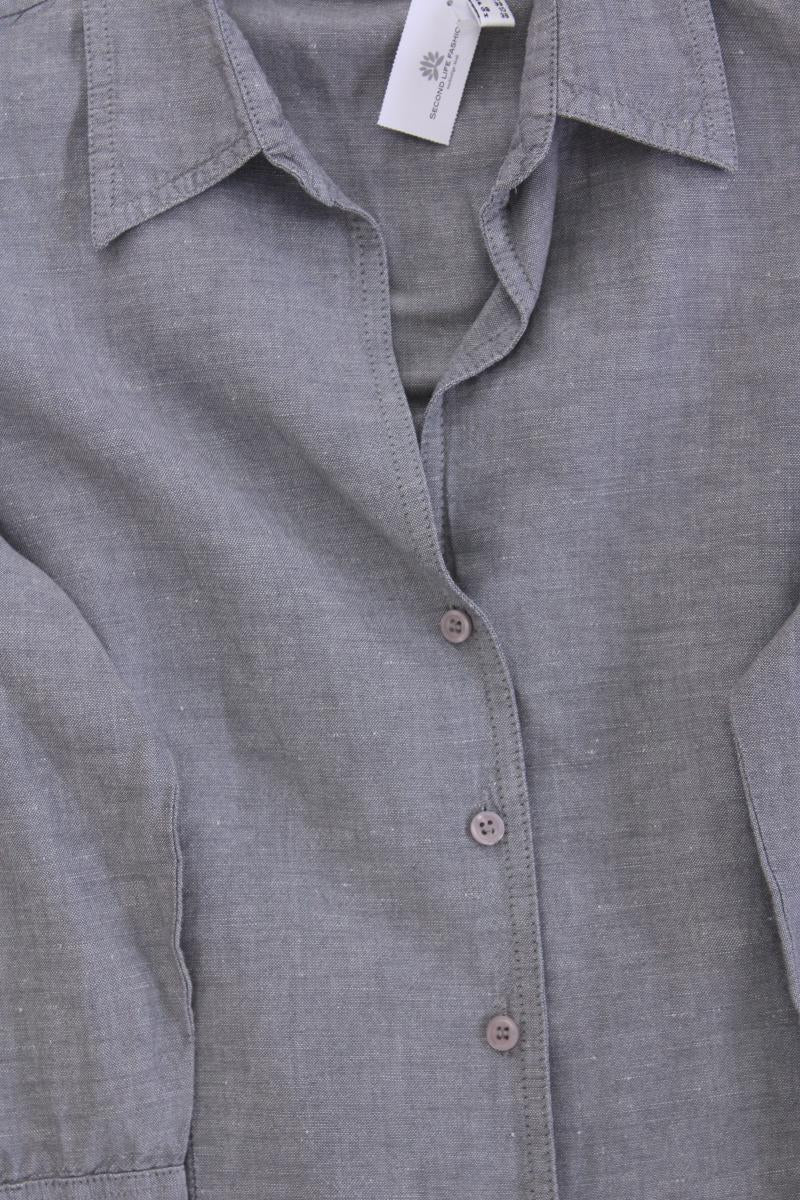 Marco Pecci Leinenbluse Gr. 36 3/4 Ärmel grau