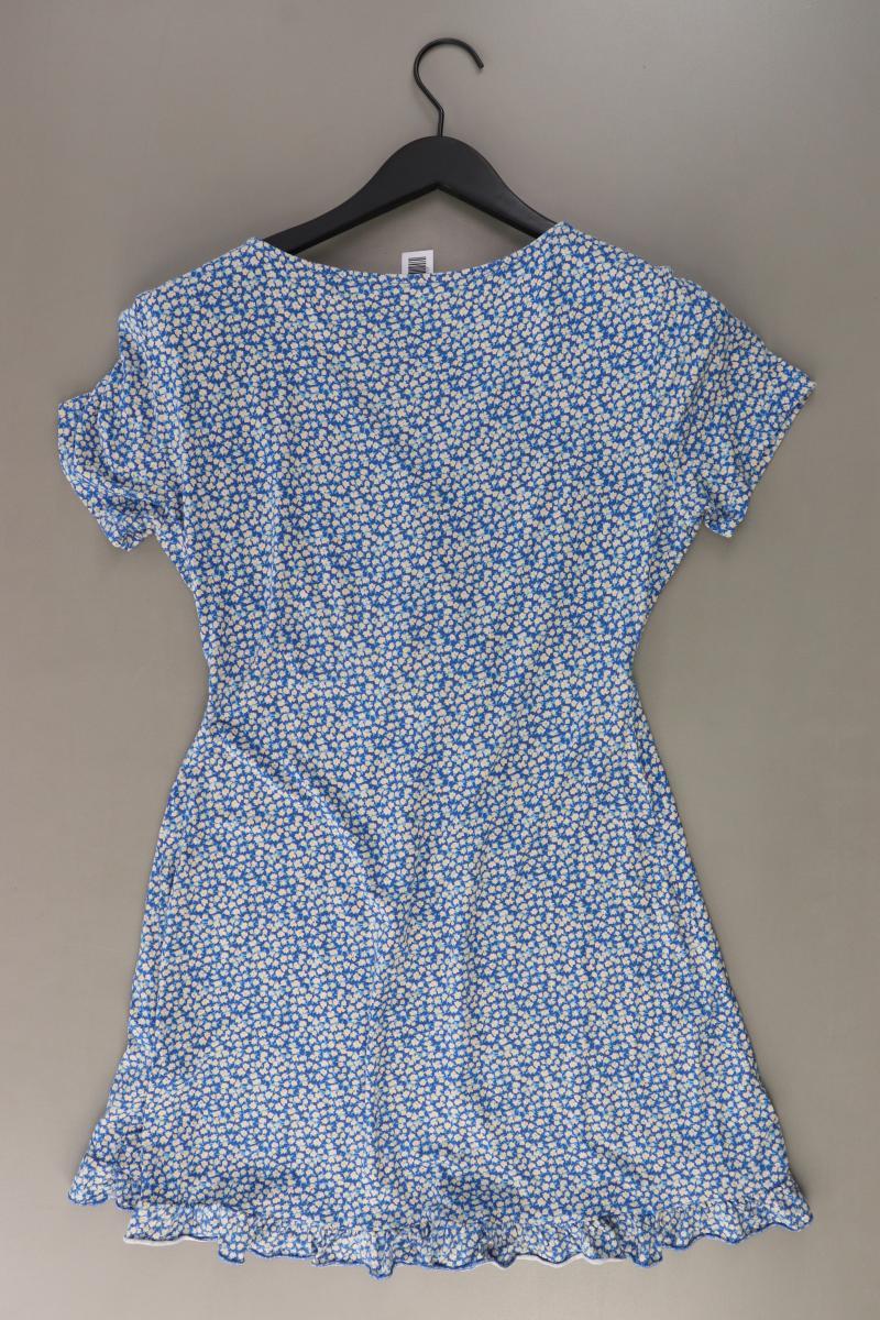 Pull&Bear Jerseykleid Gr. L Kurzarm blau aus Viskose