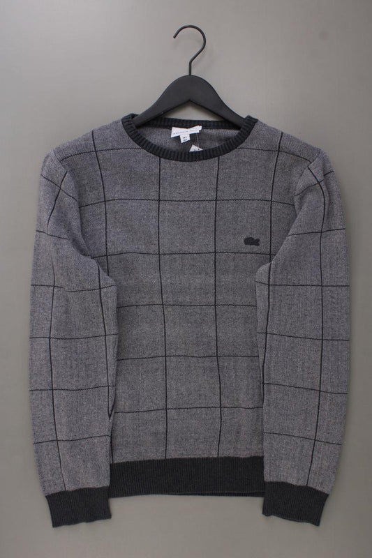Lacoste Feinstrickpullover für Herren Gr. S grau aus Baumwolle