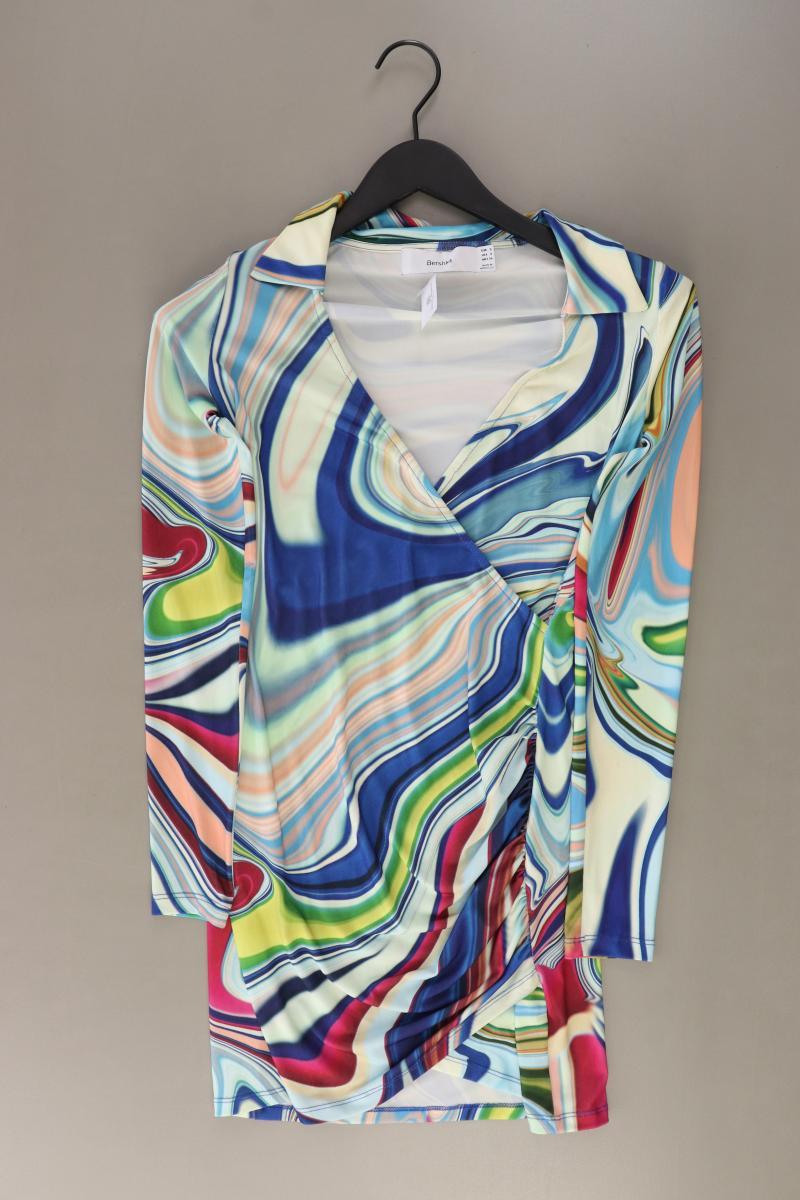 Bershka Langarmkleid Gr. S mehrfarbig aus Polyester