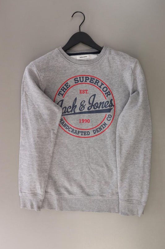 Jack & Jones Langarmpullover für Herren Gr. L grau aus Baumwolle