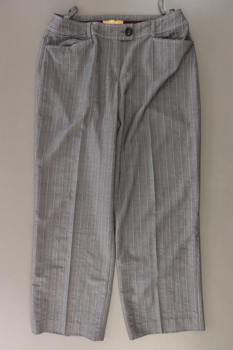 Biba Anzughose Gr. 40 gestreift grau aus Baumwolle