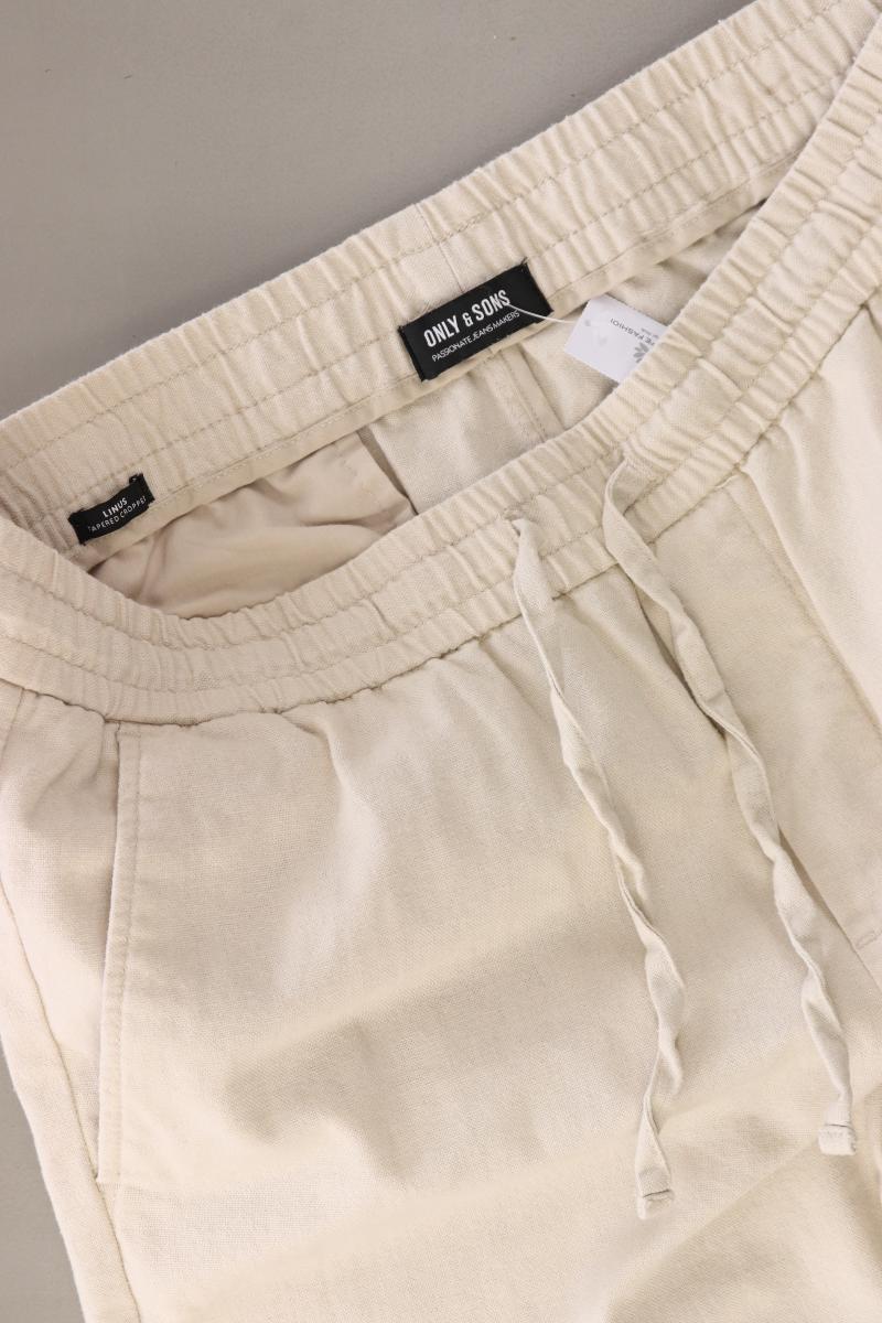 ONLY & SONS Stoffhose für Herren Gr. L creme aus Baumwolle