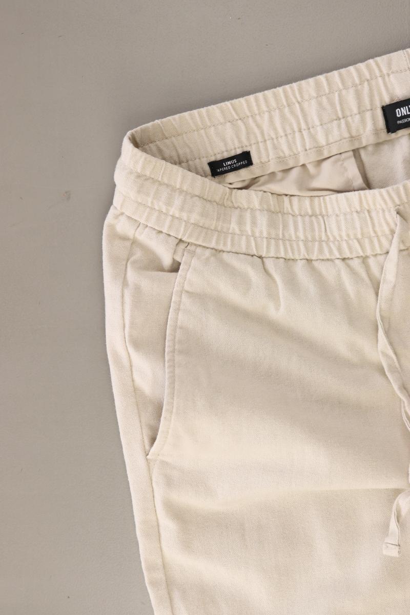 ONLY & SONS Stoffhose für Herren Gr. L creme aus Baumwolle