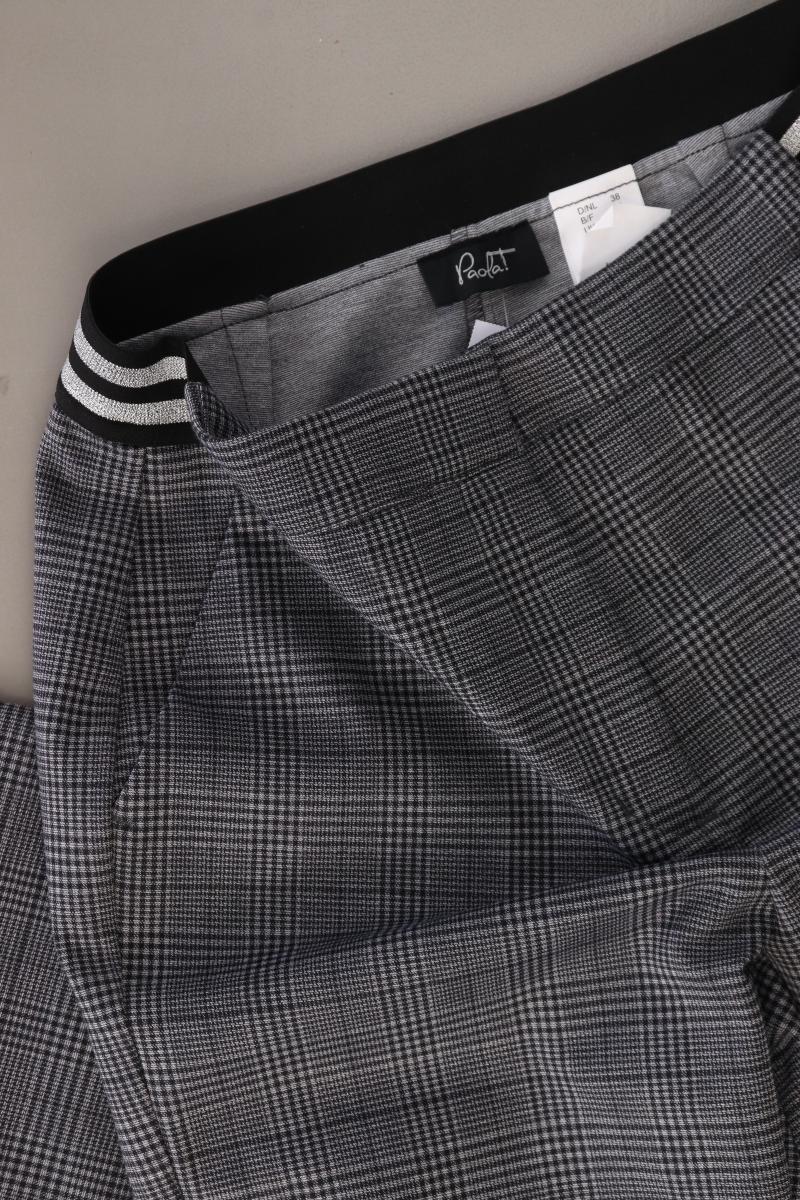 Paola Stoffhose Gr. 38 kariert grau aus Polyester