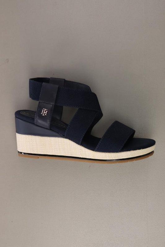 Tommy Hilfiger Sandaletten mit Keilabsatz Gr. 37 neuwertig blau