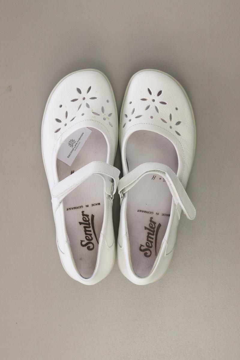 Semler Ballerinas Gr. 36 weiß aus Leder