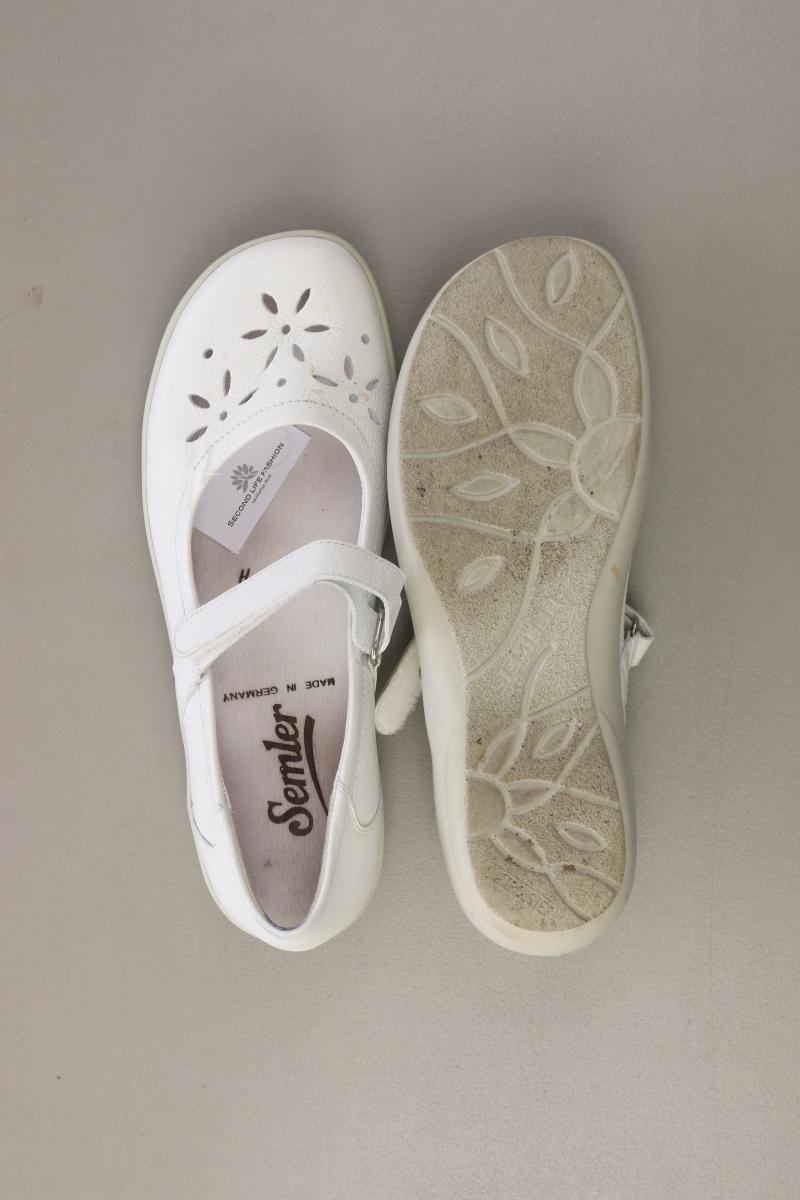Semler Ballerinas Gr. 36 weiß aus Leder