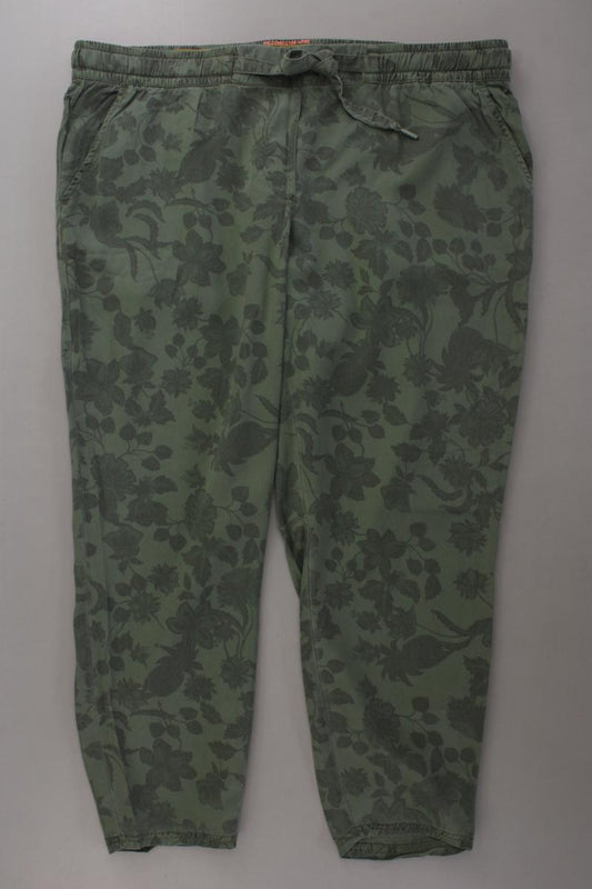 Street One Stoffhose Gr. 50/L28 mit Blumenmuster olivgrün