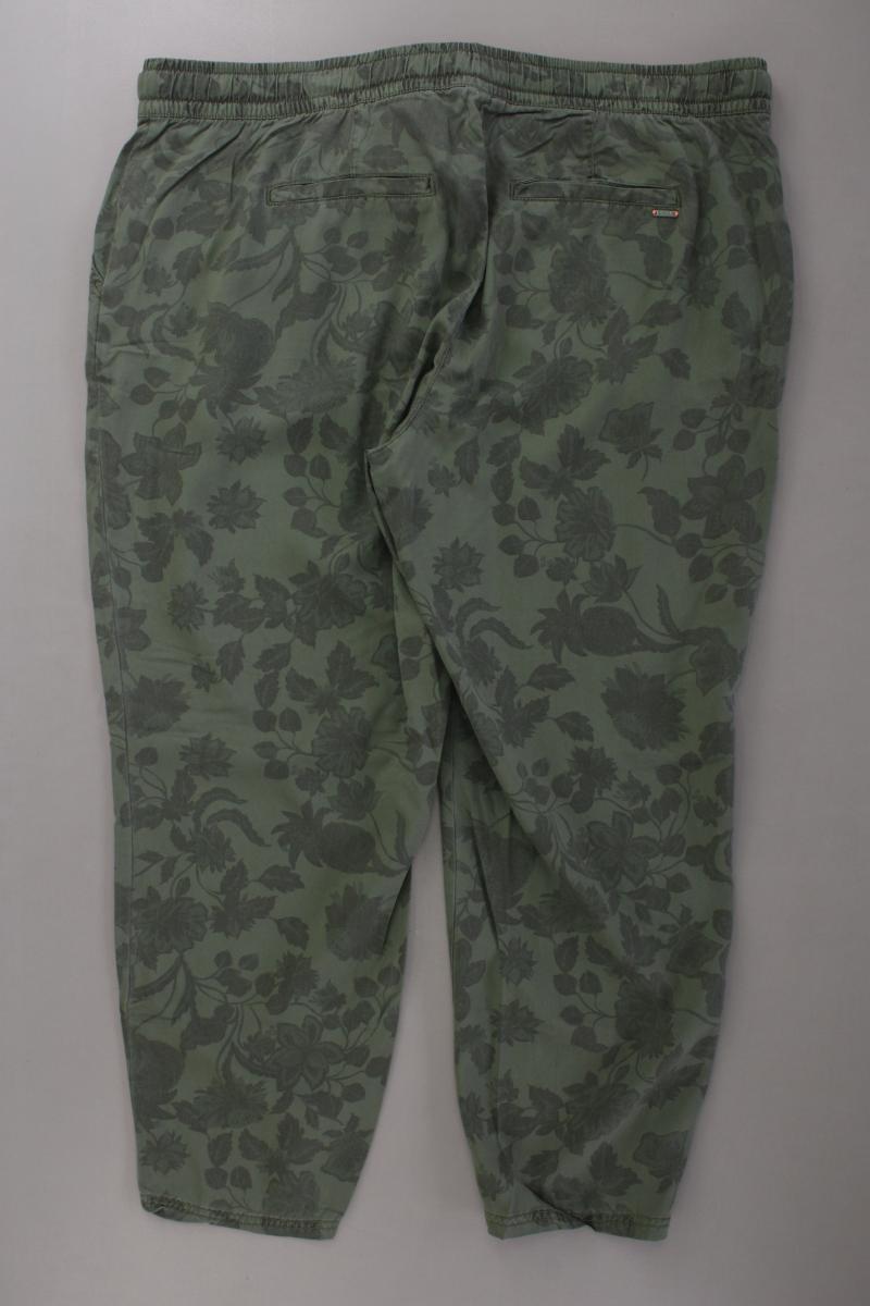 Street One Stoffhose Gr. 50/L28 mit Blumenmuster olivgrün
