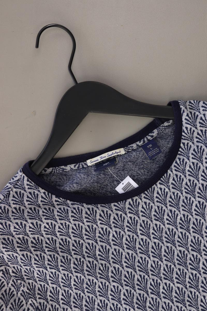 Scotch & Soda Langarmpullover für Herren Gr. L blau aus Baumwolle