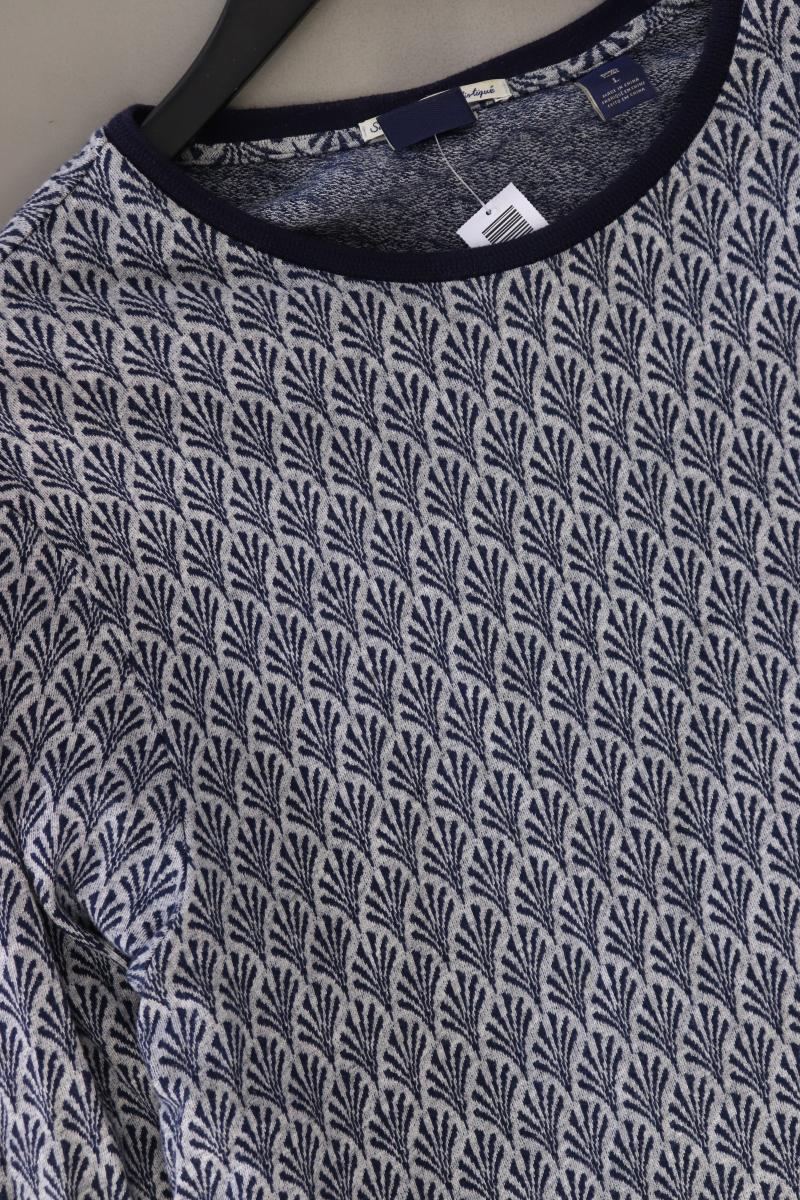 Scotch & Soda Langarmpullover für Herren Gr. L blau aus Baumwolle