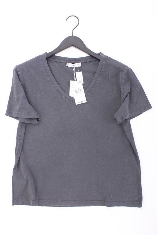 Mango T-Shirt Gr. XL neu mit Etikett Kurzarm grau aus Baumwolle