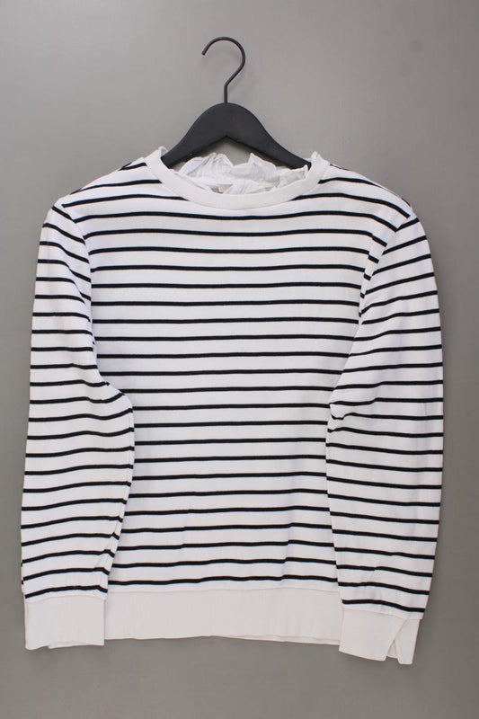 Esprit Langarmpullover Gr. L gestreift weiß aus Baumwolle