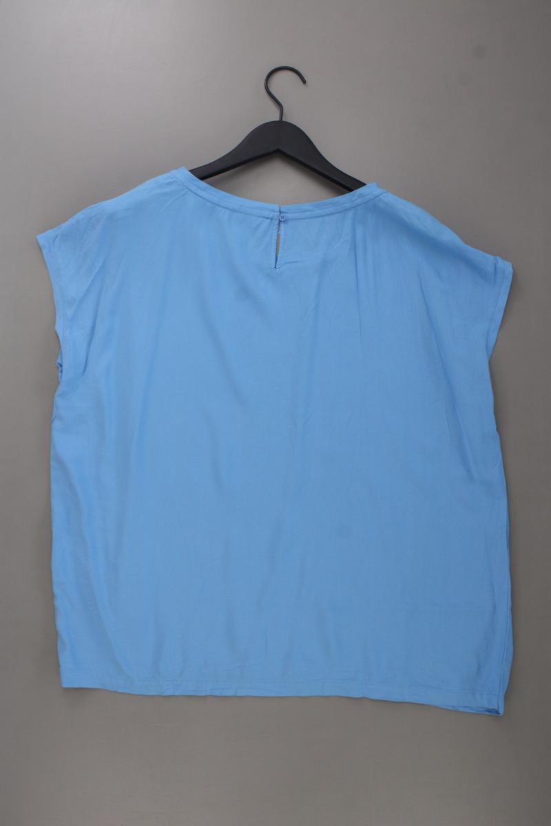 Street One Kurzarmbluse Gr. 44 blau aus Viskose
