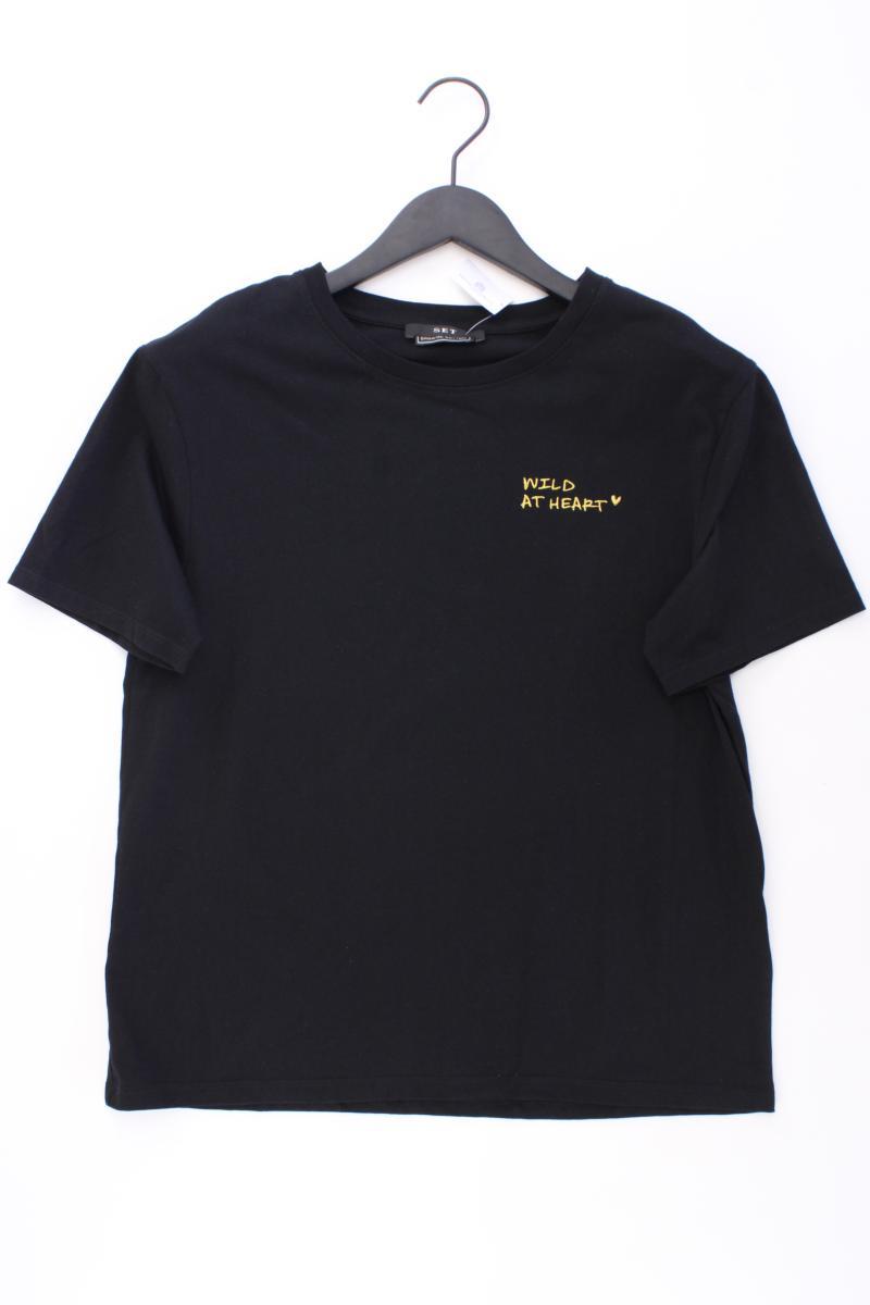 Set T-Shirt Gr. 36 neuwertig Kurzarm schwarz aus Baumwolle