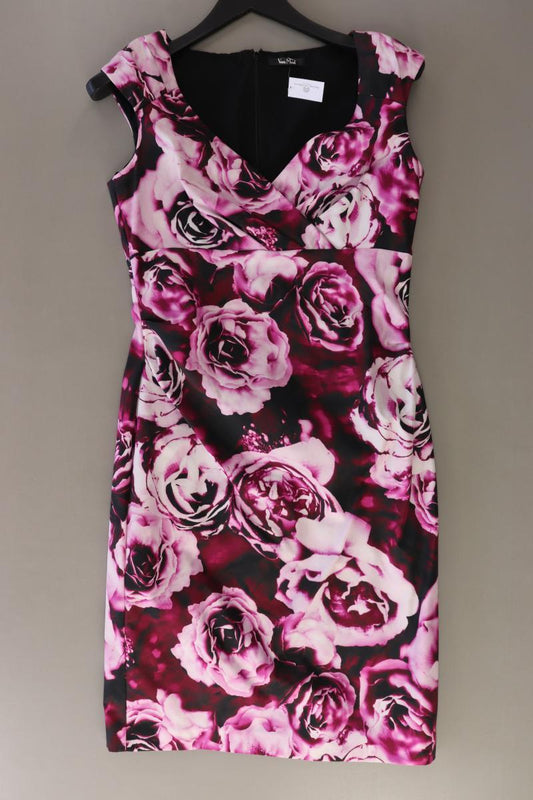 Vera Mont Bleistiftkleid Gr. 38 mit Blumenmuster Kurzarm lila aus Polyester