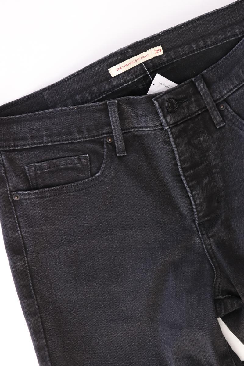 Levi's Straight Jeans Gr. W29 Modell 314 Shaping Straight schwarz aus Baumwolle