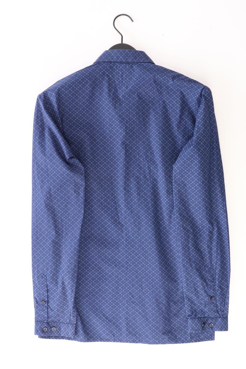 Jack & Jones Langarmhemd für Herren Gr. M blau aus Baumwolle