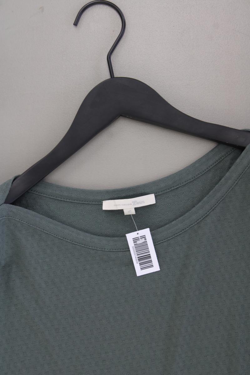 Tom Tailor (Denim) T-Shirt Gr. XL neuwertig Kurzarm grün aus Viskose