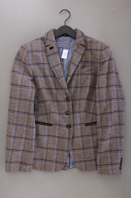 White Label Rofa Fashion Group Wollblazer Gr. 42 kariert grau