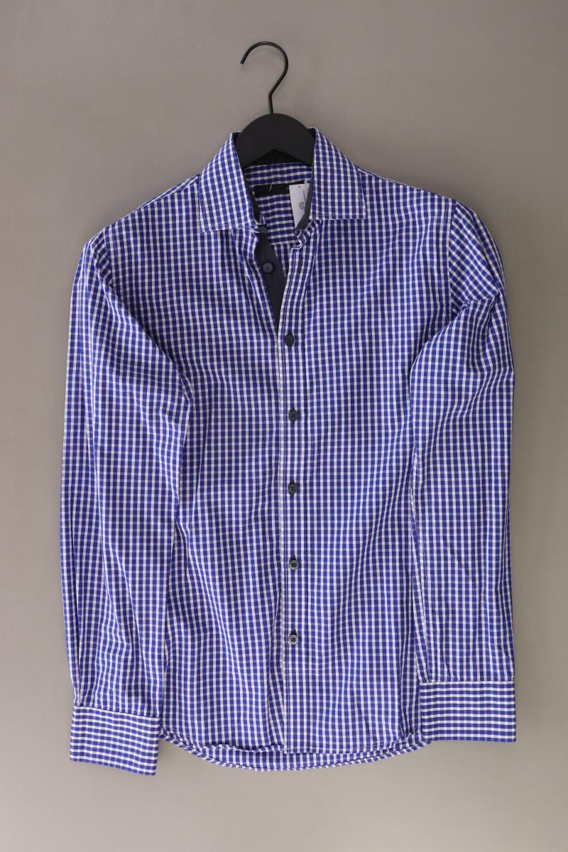 Jack & Jones Karohemd für Herren Gr. S kariert Langarm blau aus Baumwolle