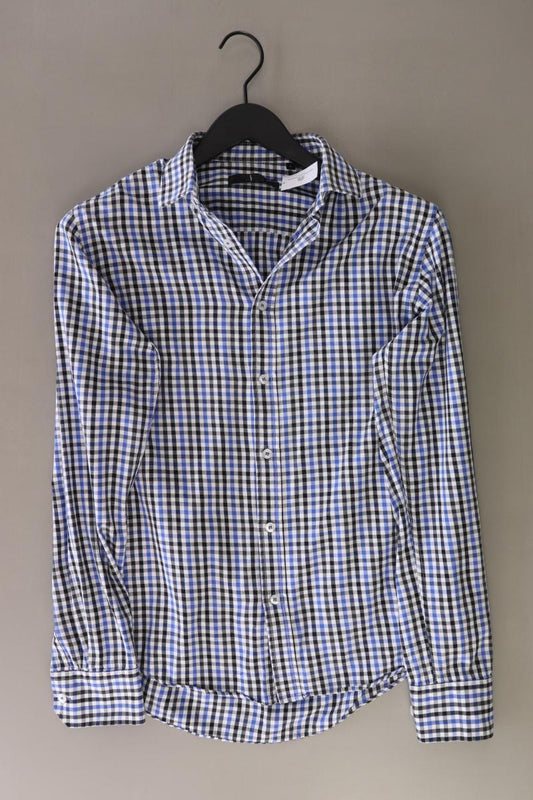 Jack & Jones Karohemd für Herren Gr. S kariert Langarm blau aus Baumwolle